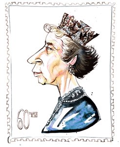 Elizabeth Windsor (caricatura) de Neale Osborne